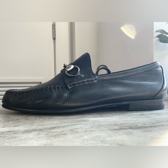 GUCCI Horsebit Pebbled Leather LoaferBlack 7 / 7.5 US Brixton Jordaan 1953 - Picture 3 of 9